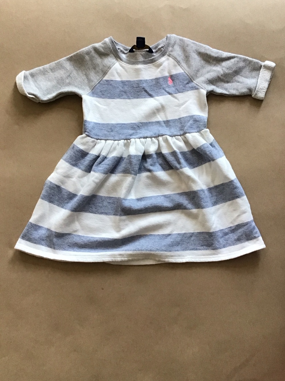 Ralph Lauren Blue & White Striped Terry Dress for Kids